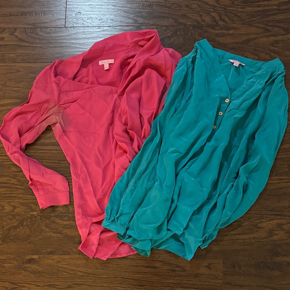 Lilly Pulitzer Pink and Teal Blouses